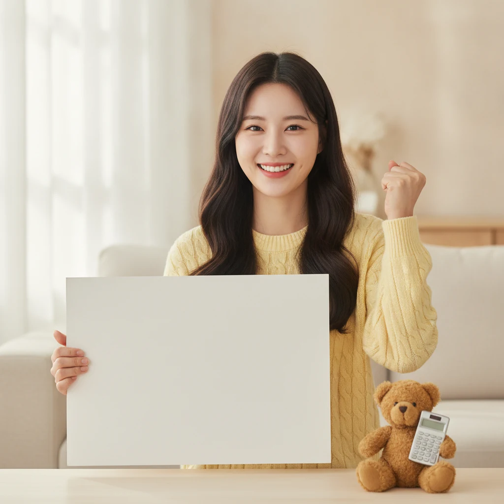 안내판을 들고 상담을 안내하는 상담원